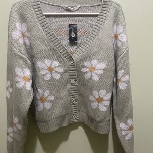 Green Daisy Sweater